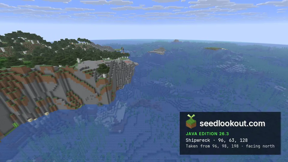 Steep grey and brown stone cliffs with forest on top rising from blue sea