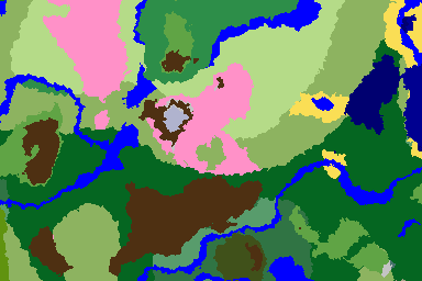 Predicted biome map for seed 4748201382291164172 around 0, 0