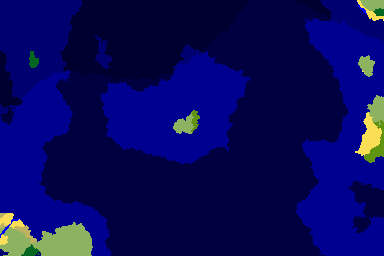 Predicted biome map for seed 131588442 around 0, 0