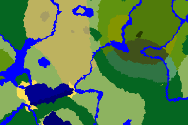 Calculated biome map for seed 4017579 around 0, 0