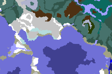 Calculated biome map for seed 598134325510167227, modelled for Java 1.20.6